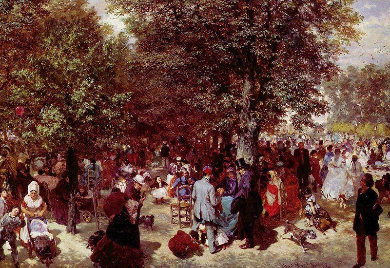 Adolph von Menzel Nachmittag im Tuileriengarten